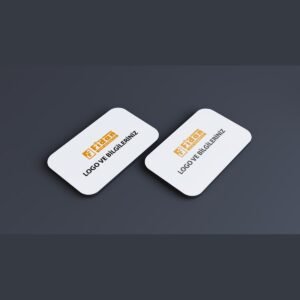 Fidan Ofset oval kesim kartvizit baskı mockup görseli